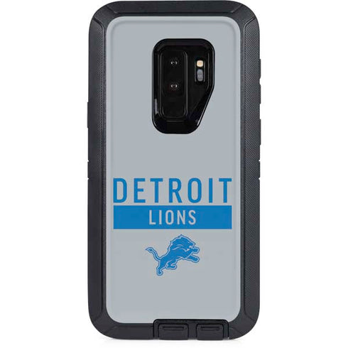 NFL Detroit Lions Grey Performance Series Otterbox Defender Galaxy Skin